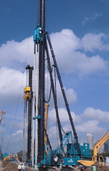 中国好机械！3499拉斯维加斯线路智能双轴钻机新加坡施工获赞